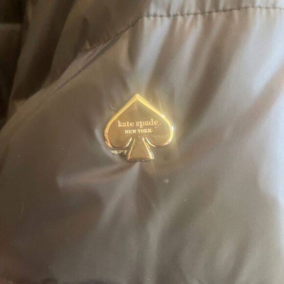 Kate Spade ♠️ Black Puffer Jacket with Rose Pink Interior & Accents! - Picture 13 of 15